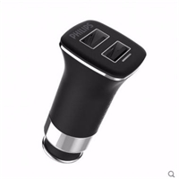 飛利浦DLP2011 車載充電器 雙USB2A智能快充點(diǎn)煙器車充一拖二