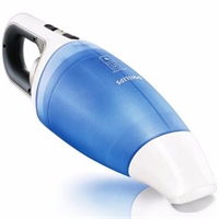 飛利浦（PHILIPS）吸塵器家用無(wú)線(xiàn)手持充電式吸塵機(jī)強(qiáng)力大功率小型靜音車(chē)載吸塵器 藍(lán)白色FC6142/01干濕兩用-無(wú)繩帶充電底座