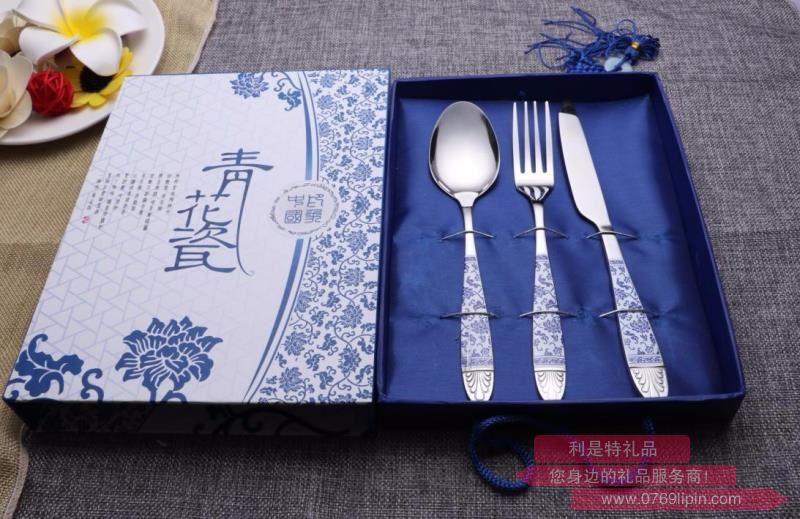 抽拉式印花青花瓷三件套 LMD-QHC-035