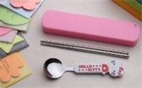 旋轉(zhuǎn)盒（卡通）兩件套餐具 LMD-XZH-020