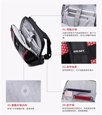 法國(guó)大使DELSEY 多功能電腦包  703701600