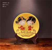 7寸定制類(lèi)百年好合工藝擺件