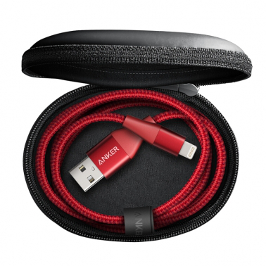 Anker安克 Powerline+2 拉車線2代 蘋果官方MFI正品認(rèn)證手機(jī)數(shù)據(jù)充電線 0.9米紅色盒裝