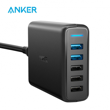Anker安克 高通QC3.0 2口快速充電器 63W 5口USB充電器
