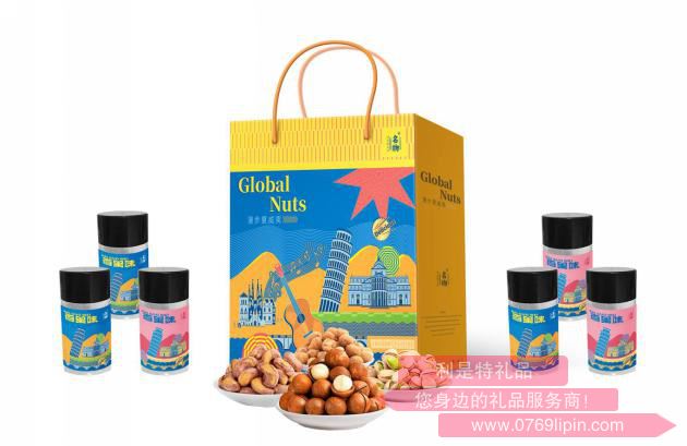 漫步夏威夷*環(huán)球堅果零食6罐裝禮盒B