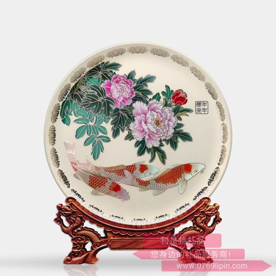牡丹鯉魚(yú)（金屬掐絲）