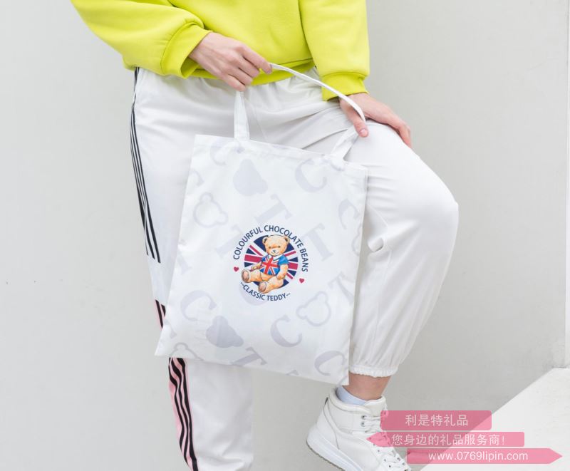 泰迪熊帆布手拎袋
