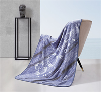 HBMT-022 HUGO BOSS LOGO條紋毯（鈷藍(lán)）
