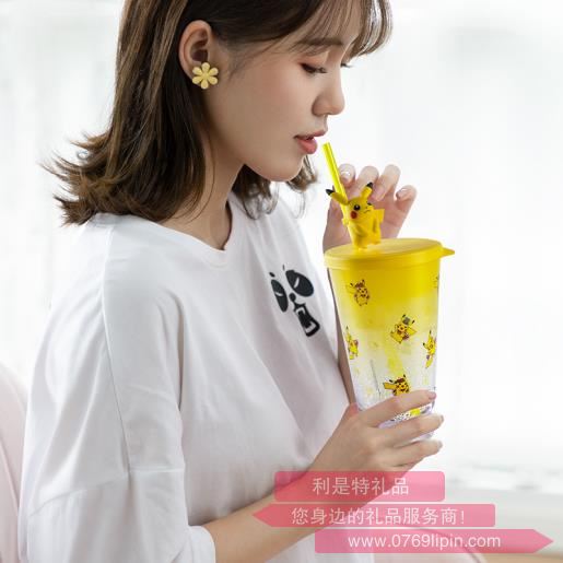 泰福高皮卡丘公仔吸管杯 T6400