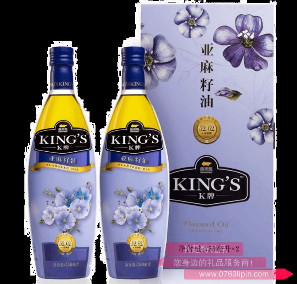 金龍魚｜KINGS亞麻籽油750ml雙支禮盒裝