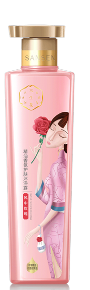 百雀羚三生花精油香氛護膚沐浴露（風(fēng)中玫瑰）500ML