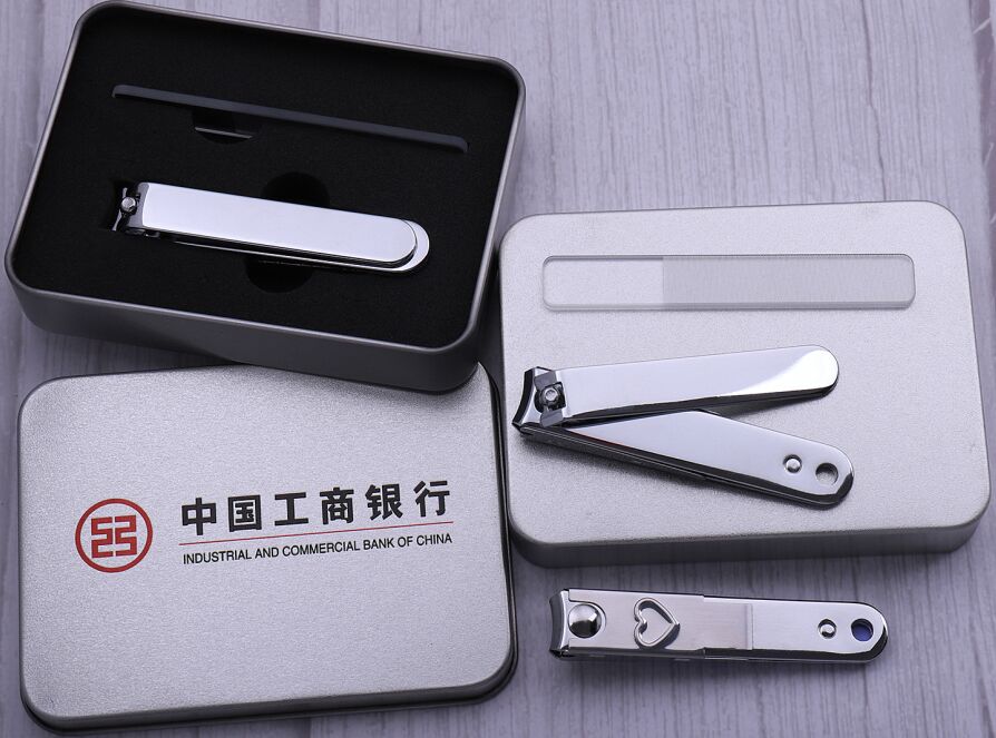 平面大號(hào)指甲剪納米銼2件套鐵盒裝
