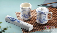 國色天香臺(tái)面杯紙鎮(zhèn)筆筒三件套