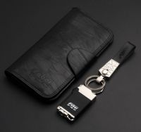 高級商務(wù)套裝兩用打火機+鑰匙扣+長款皮夾