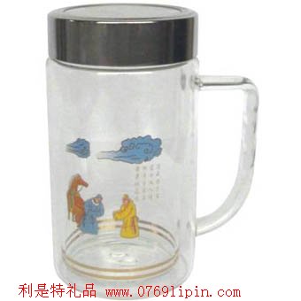 玻璃蓋辦公杯