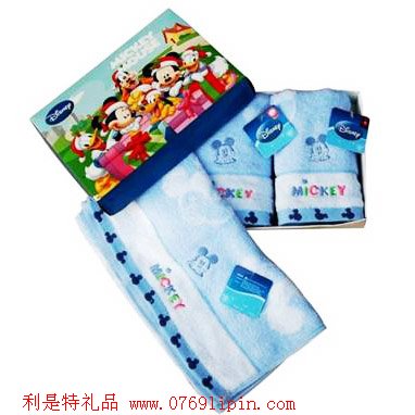 無捻刺繡米奇毛巾浴巾