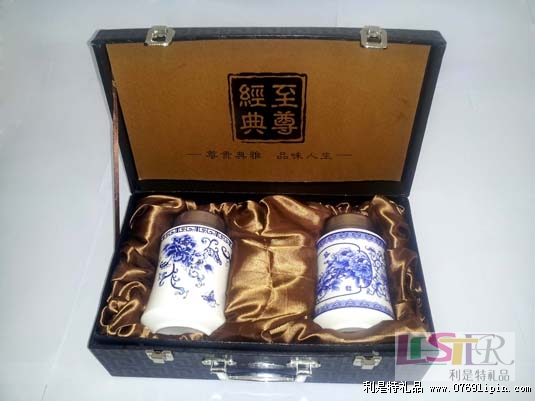 國(guó)色天香、榮華富貴養(yǎng)生禮品陶瓷套裝兩件套